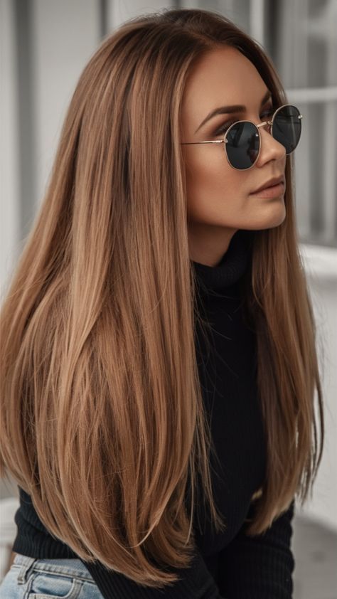 کاراملی روشن در رنگ موی تابستانه