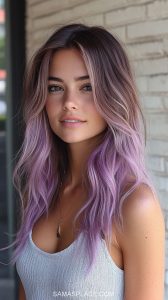 مش بنفش صورتی در رنگ موی دخترانه در کرج