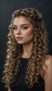 پوست سبزه در شینیون موی باز در کرج